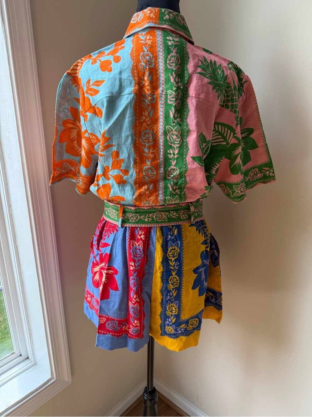 NEW FARM Rio Lace Garden Mix Scarves Romper SIZE medium - Picture 3 of 13